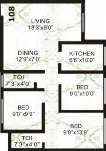 Rishabh Yashodham Veehar (3BHK+2T (1,195 sq ft) 1195 sq ft) Rishabh Yashodham Veehar (3BHK+2T (1,195 sq ft) 1195 sq ft)