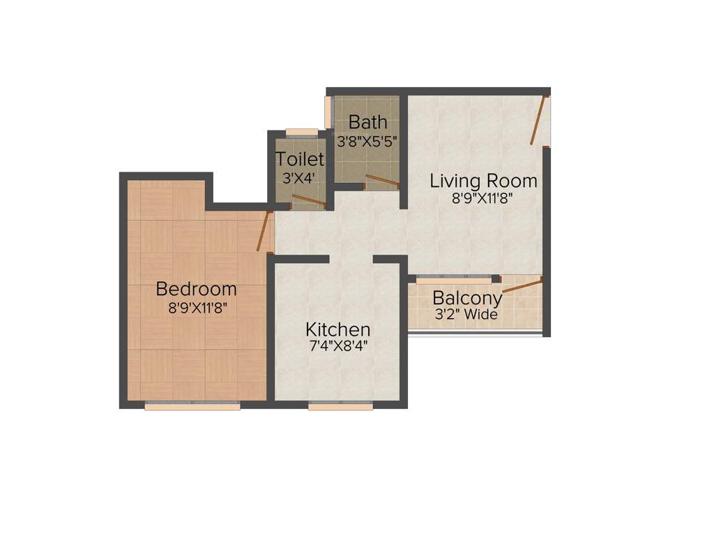 Rishabh Rishabh Towers (1BHK+1T (610 sq ft) 610 sq ft)