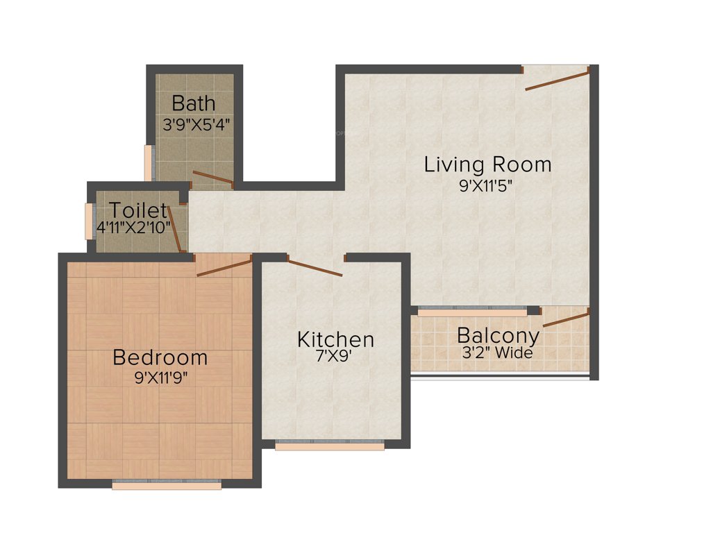 Rishabh Rishabh Towers (1BHK+1T (630 sq ft) 630 sq ft)