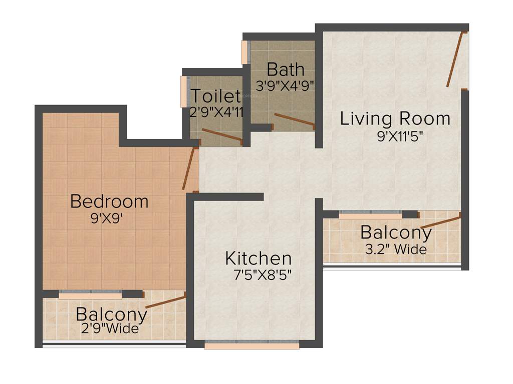 Rishabh Rishabh Towers (1BHK+1T (640 sq ft) 640 sq ft)