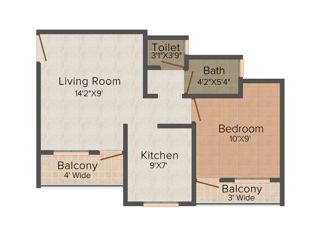Rishabh Rishabh Towers (1BHK+1T (695 sq ft) 695 sq ft)