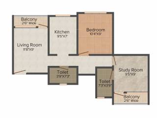 Rishabh Rishabh Towers (2BHK+2T (840 sq ft) 840 sq ft)