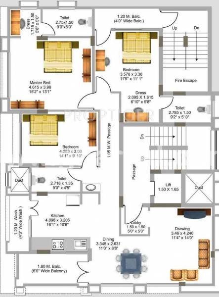 Gurumurty Tejomay (3BHK+3T (1,918 sq ft) 1918 sq ft)