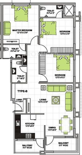Gurumurty Park Residency (3BHK+3T (1,532 sq ft) 1532 sq ft) Gurumurty Park Residency (3BHK+3T (1,532 sq ft) 1532 sq ft)