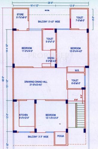  MD Dream House 2 (3BHK+3T (1,582 sq ft) + Pooja Room 1581.61 sq ft)