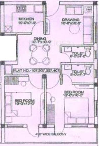 Angel Avenue Block H (2BHK+2T (1,100 sq ft) 1100 sq ft) Angel Avenue Block H (2BHK+2T (1,100 sq ft) 1100 sq ft)