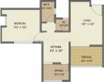Royal Gardenia (1BHK+1T (607 sq ft) 607 sq ft)