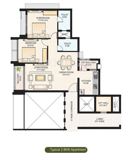 Fire Amity Apartments (2BHK+2T (1,121 sq ft) 1121 sq ft) Fire Amity Apartments (2BHK+2T (1,121 sq ft) 1121 sq ft)