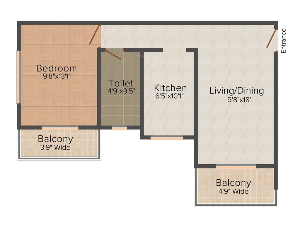 Raj Sairaj Residency (1BHK+1T (625 sq ft) 625 sq ft)
