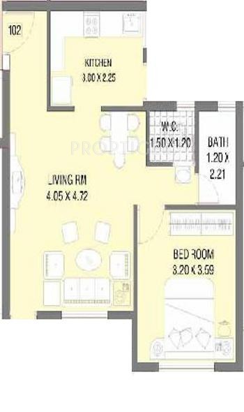 Raj Braganca Residency (1BHK+1T (656 sq ft) 656 sq ft)