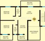 Saldanha Kieran Apartments Phase I (2BHK+2T (880 sq ft) 880 sq ft)