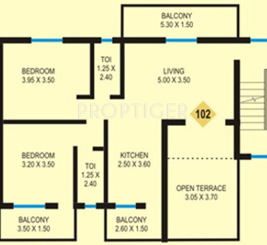Saldanha Kieran Apartments Phase I (2BHK+2T (880 sq ft) 880 sq ft)