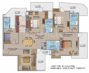 Hanumant Bollywood Heights 2 (3BHK+4T (2,329 sq ft) 2329 sq ft)