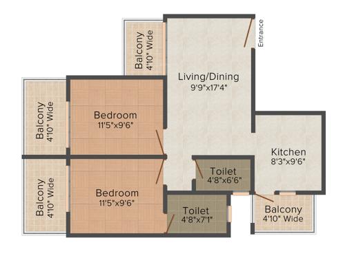 Anand Ocean Drive (2BHK+2T (909 sq ft) 909 sq ft) Anand Ocean Drive (2BHK+2T (909 sq ft) 909 sq ft)