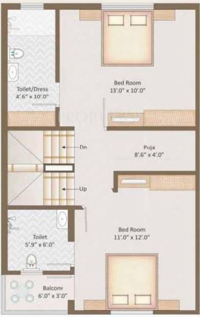 Darshanam Residency (3BHK+3T (1,150 sq ft) + Pooja Room 1150 sq ft)