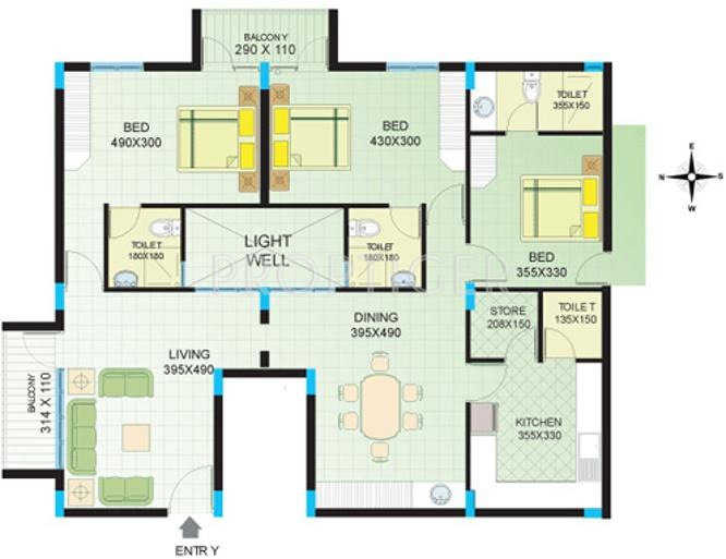 Heera Point (3BHK+3T (1,470 sq ft) 1470 sq ft)