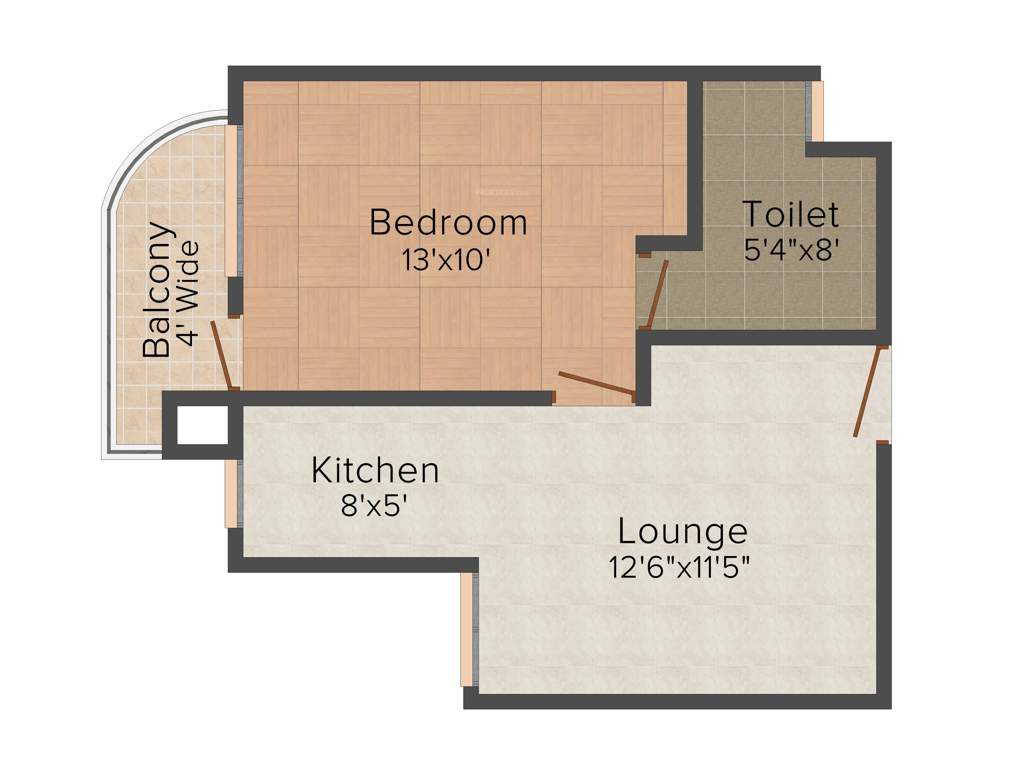 Sandwoods Spangle Lok Vihar (1BHK+1T (612 sq ft) 612 sq ft)