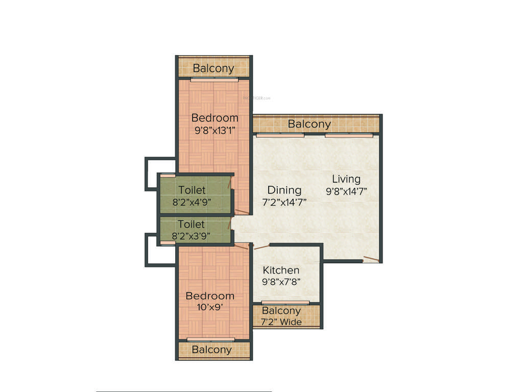 C Teja Sahil Heights (2BHK+2T (1,250 sq ft) 1250 sq ft)