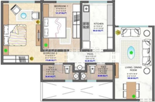 Matoshree Nisarg (2BHK+2T (690 sq ft) 690 sq ft)
