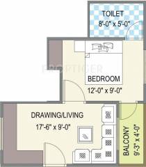 IPG Sanrachna Shri Krishnam Apartment (1BHK+1T (513 sq ft) 513 sq ft)