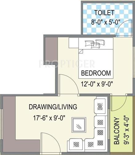 IPG Sanrachna Shri Krishnam Apartment (1BHK+1T (513 sq ft) 513 sq ft)