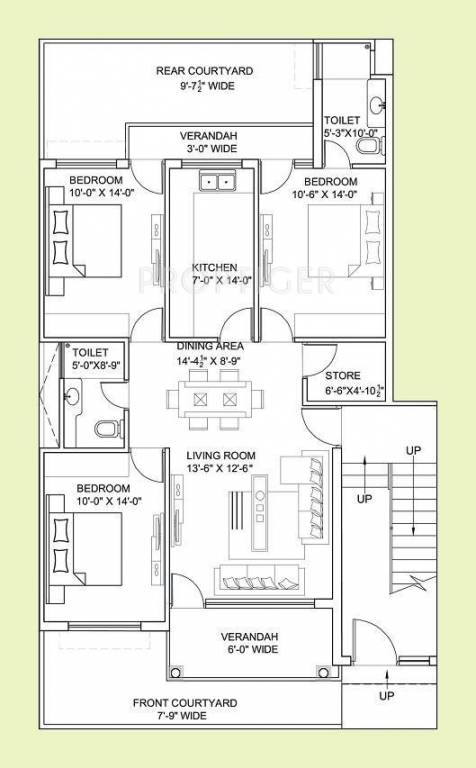 Gillco Independent Floors (3BHK+3T (1,450 sq ft) 1450 sq ft)