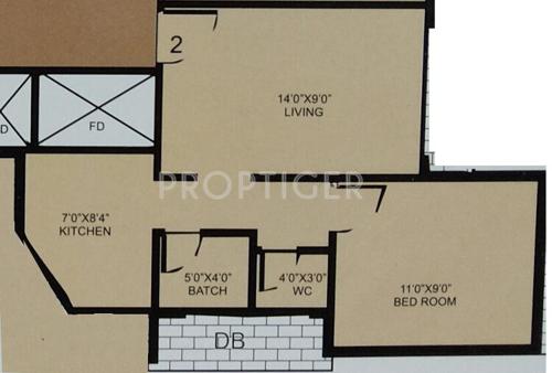 Koteshwar Amrut Darshan (1BHK+1T (725 sq ft) 725 sq ft)