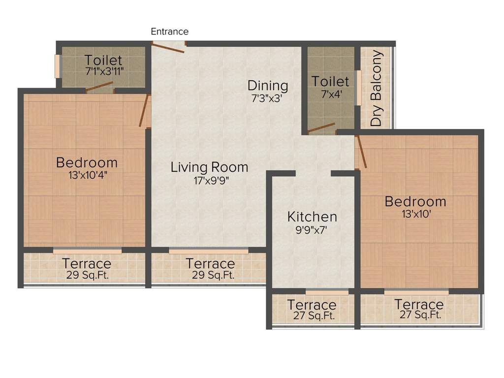 Koteshwar Amrut Darshan (2BHK+2T (1,150 sq ft) 1150 sq ft)