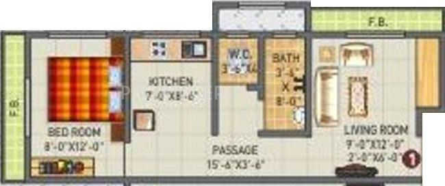 KUD Realtors Pvt Ltd Kailash Paradise (1BHK+1T (585 sq ft) 585 sq ft) KUD Realtors Pvt Ltd Kailash Paradise (1BHK+1T (585 sq ft) 585 sq ft)