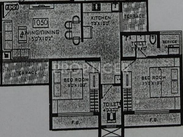 Pragati Crystal (2BHK+2T (1,050 sq ft) 1050 sq ft) Pragati Crystal (2BHK+2T (1,050 sq ft) 1050 sq ft)