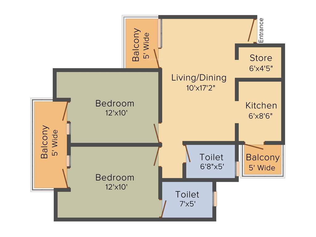 Nirala Aspire (2BHK+2T (1,065 sq ft) + Pooja Room 1065 sq ft)