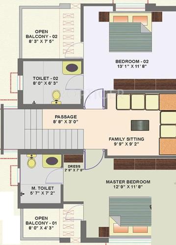 Pratham Vistas (3BHK+2T (1,490 sq ft) 1490 sq ft) Pratham Vistas (3BHK+2T (1,490 sq ft) 1490 sq ft)
