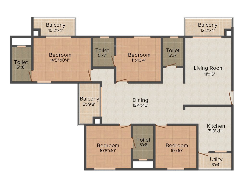 Sandeep Square (4BHK+4T (1,810 sq ft) 1810 sq ft)