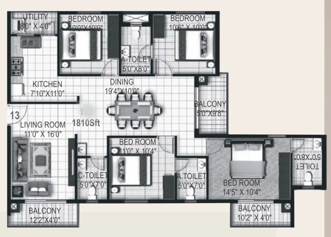 square Floor Plan Floor Plan