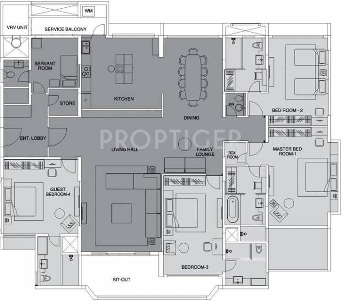 Panchshil Casa 9 (4BHK+5T (4,173 sq ft) + Servant Room 4173 sq ft)