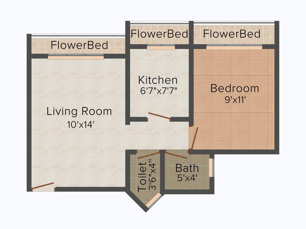 Shagun White Wings (1BHK+1T (640 sq ft) 640 sq ft)