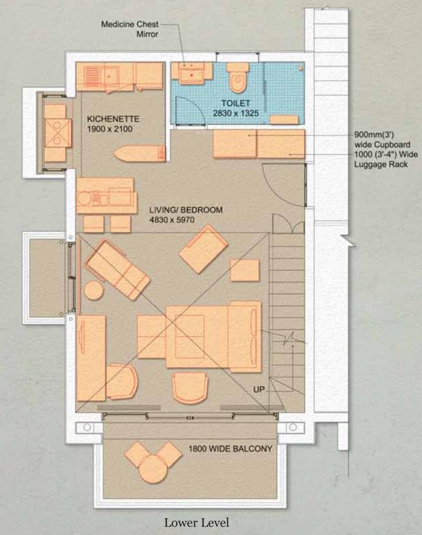  palolem hills Floor Plan Lower Level Duplex Plan