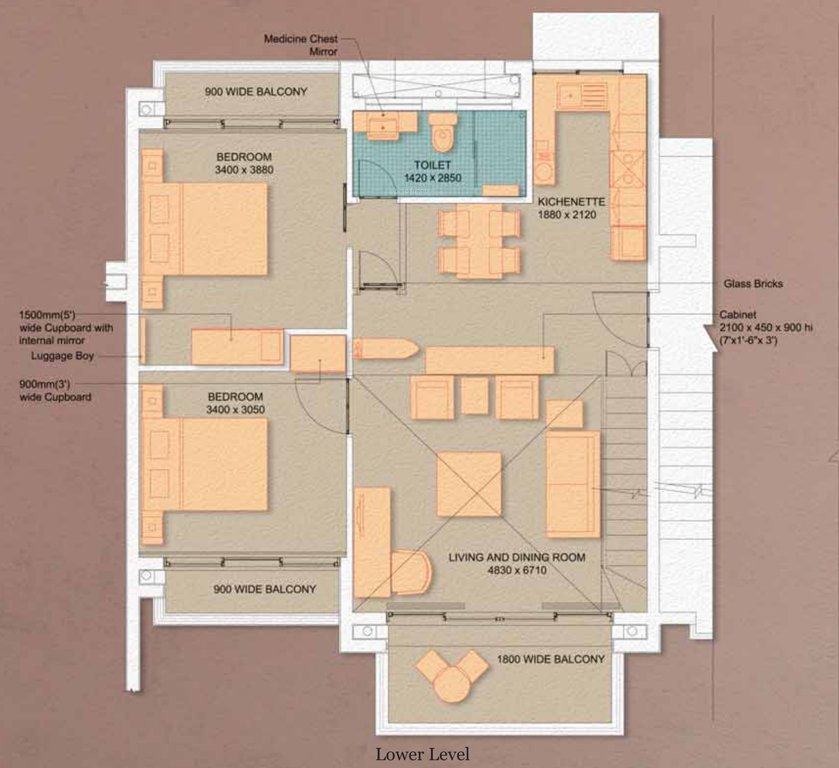  palolem hills Floor Plan Lower Level Duplex Plan
