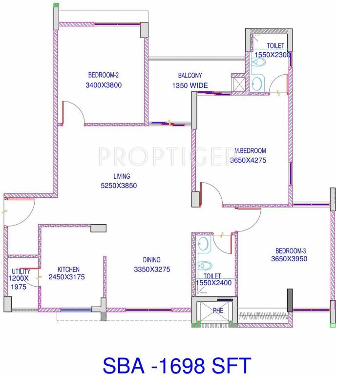 Z1 (3BHK+3T (1,698 sq ft) 1698 sq ft) Z1 (3BHK+3T (1,698 sq ft) 1698 sq ft)