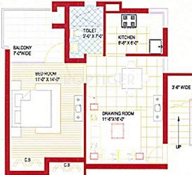 Bajwa Paradise Apartments (1BHK+1T (530 sq ft) 530 sq ft)