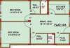 Ansu Infra Binodini Complex Floor Plan (2BHK+2T + Pooja Room)