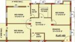 Floor Plan (3BHK+2T) Ansu Infra Binodini Complex Floor Plan (3BHK+2T)