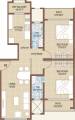 Floor Plan (2BHK+2T) DV Fressia II Floor Plan (2BHK+2T)