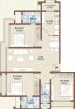 Floor Plan (3BHK+3T) DV Fressia II Floor Plan (3BHK+3T)