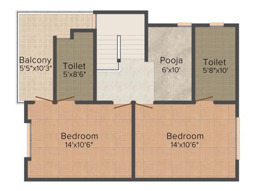 Aatmiya Kanha Residency (3BHK+3T (1,577 sq ft) 1577 sq ft)