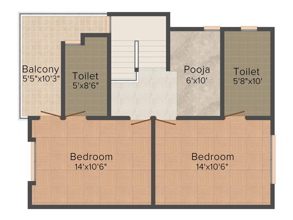 Aatmiya Kanha Residency (3BHK+3T (1,577 sq ft) 1577 sq ft)