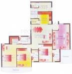 Bajwa Developers Unique Towers Aujla Floor Plan (3BHK+3T + Servant Room)