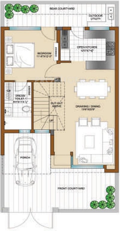 Bajwa Sunny Villas (3BHK+3T (1,260 sq ft) 1260 sq ft)