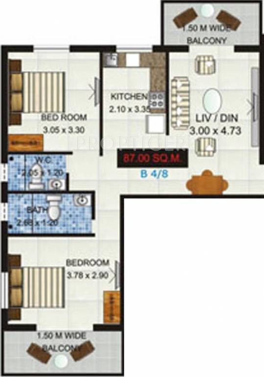 B and F Ivy Retreat (2BHK+2T (936 sq ft) 936 sq ft) B and F Ivy Retreat (2BHK+2T (936 sq ft) 936 sq ft)