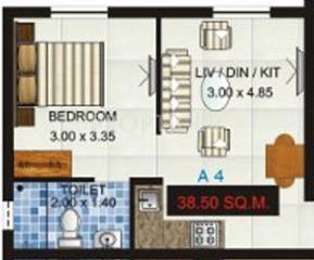 B and F Ivy Retreat (1BHK+1T (414 sq ft) 414 sq ft)